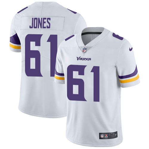 Minnesota Vikings #61 Limited Brett Jones White Nike NFL Road Men Jersey Vapor Untouchable->minnesota vikings->NFL Jersey